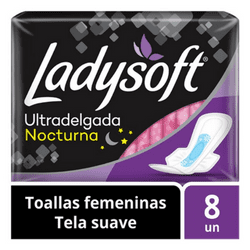 Toallas Femeninas LadySoft Nocturna, 8 un