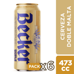 Cerveza Becker Doble Malta Lata, 6x473 cc