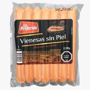 Vienesas Sin Piel La preferida, 380 gr