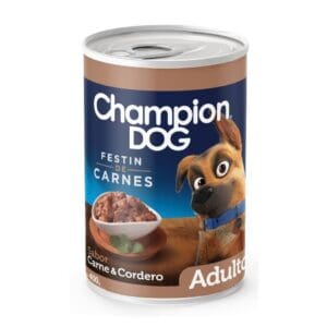 champion dog, pate para perros adulto, sabor carneycordero, 400gr