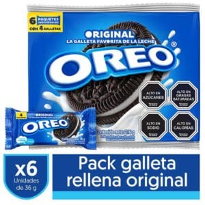 Galleta Oreo, six pack 6und de36gr total 216gr