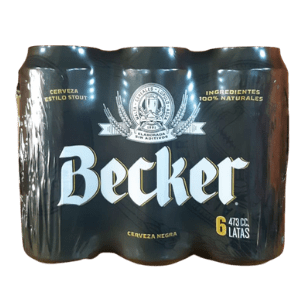 Cerveza Becker Negra Lata 6x 473 cc