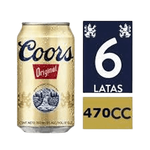 Cerveza Coors Lata 470X6