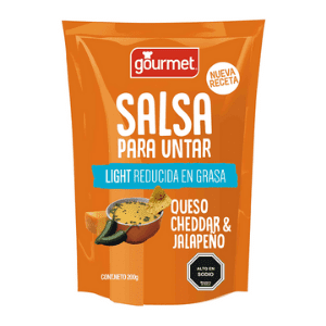 Salsa Para Untar Queso Cheddar Y Jalapeño Gourmet, 200 gr