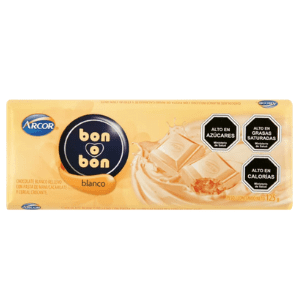 Barra de Chocolate Blanco BON o BON, 110gr