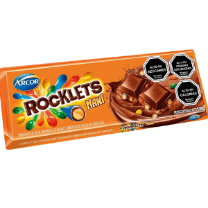 Barra de Chocolate Rocklets Mani, 130gr