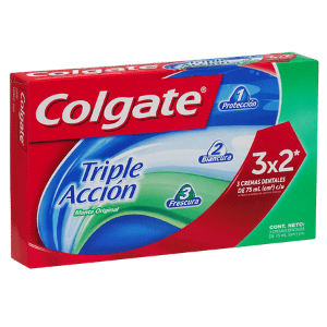 Pasta Dental Colgate Triple Acción 3x2, 3x75ml