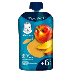 Compota Gerber Mango Manzana, 100 gr