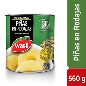 Conserva de Piña en Trocitos Wasil, 565 gr