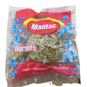 Esponja Metalica dorada Manlac, 1 un