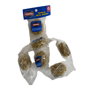 Esponja Metalica dorada Virutex, 1 un