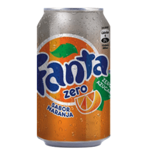 Bebida Lata Fanta Zero, 350 ml