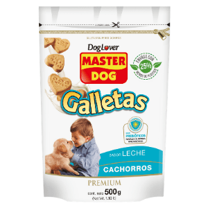Galletas sabor leche Master Dog Cachorros, 500gr