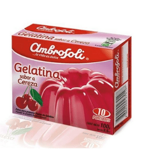 Gelatina Cereza Ambrosoli, 100 gr