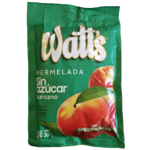 Mermelada Durazno Sin/Azúcar Watts, 200 gr