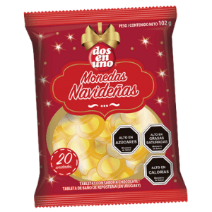 Monedas Navideñas Dos en Uno, 102 gr