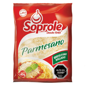 Queso Parmesano rallado Soprole, 40 gr