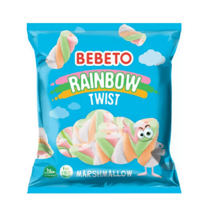 Marsmallows Malvaviscos Rainbow Twist Bebeto 60 gr