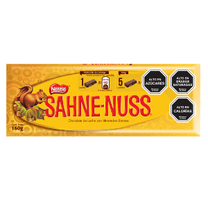 Barra de Chocolate Chocolate SahneNuss ,160grs