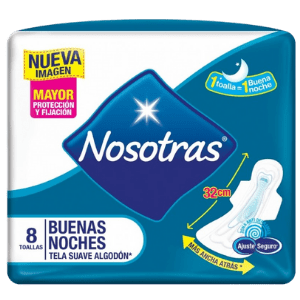 Toalla Nocturna Nosotras, 8 unidades