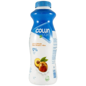 Leche Cultivada Durazno Light Colun, 1 litro